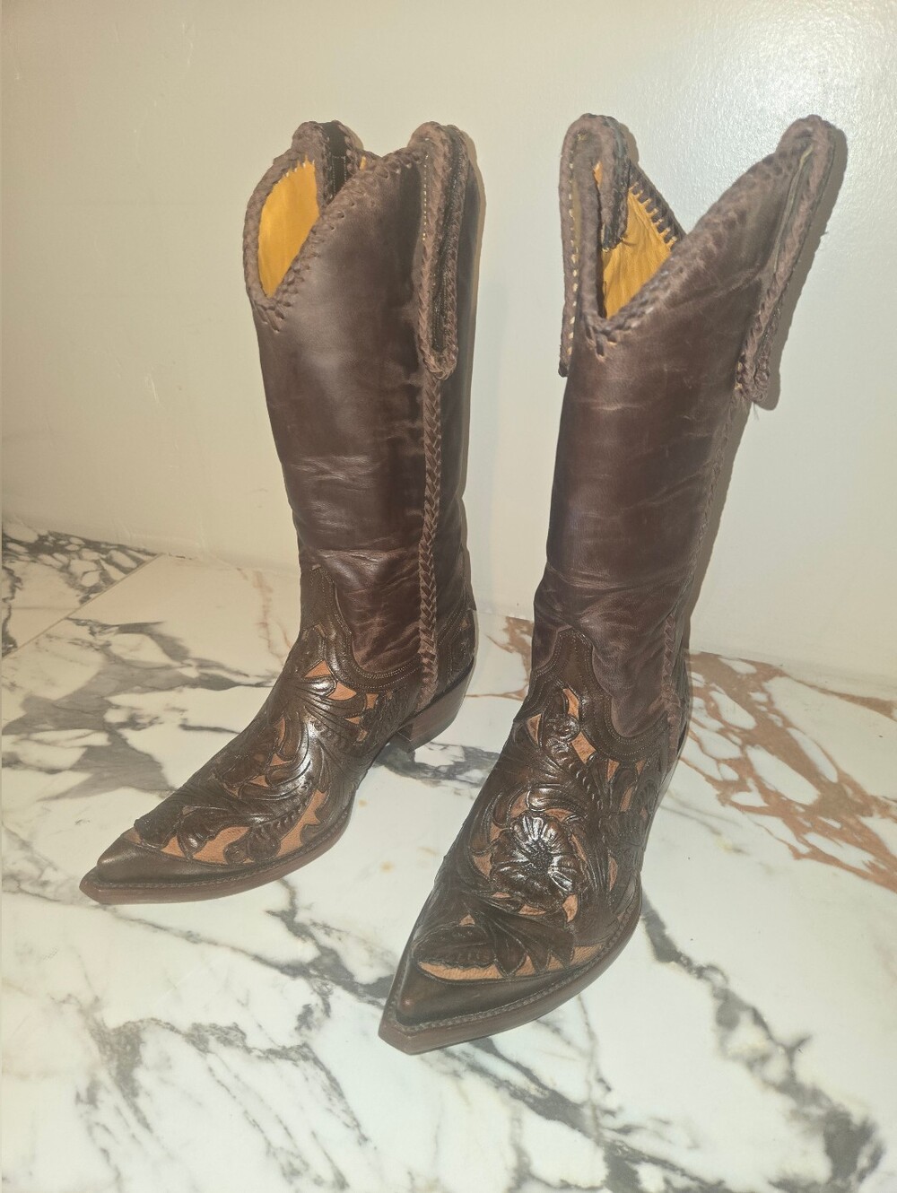 Old Gringo Hand Tooled,  Ladies Cowboy Boots Size 7 1/2 B retails $995.00